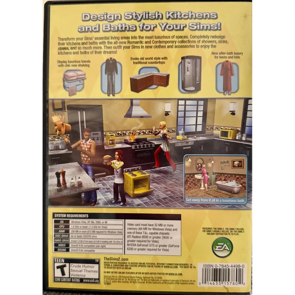 The Sims 2 Kitchen & Bath Interior Design Stuff PC Game Expansion